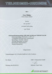 Uwe Müller, Fachvortrag zum Thema Schutzmaßnahmenprüfung VDE 0100 Teil 600 und VDE0105 Teil 100